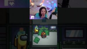 Valkyrae gets chased in Among Us