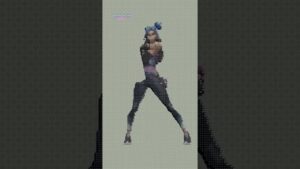 Neon Valorant Pixel Art in Among Us #shorts