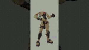 Dummy Fortnite in Among Us Pixel Art #shorts