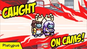 When you get caught on cams in Among Us! #Shorts