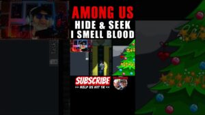 🎅I SMELL BLOOD - XMAS AMONG US 🔴HIDE AND SEEK 🎄HAPPY HOLIDAYS  #amongus #short #gaming #hideandseek