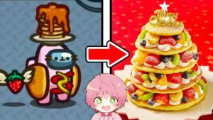 【実写】スキンの食べ物が食べれるアモングアスが最高すぎた！🍓✨️【 Among Us / アモングアス 】